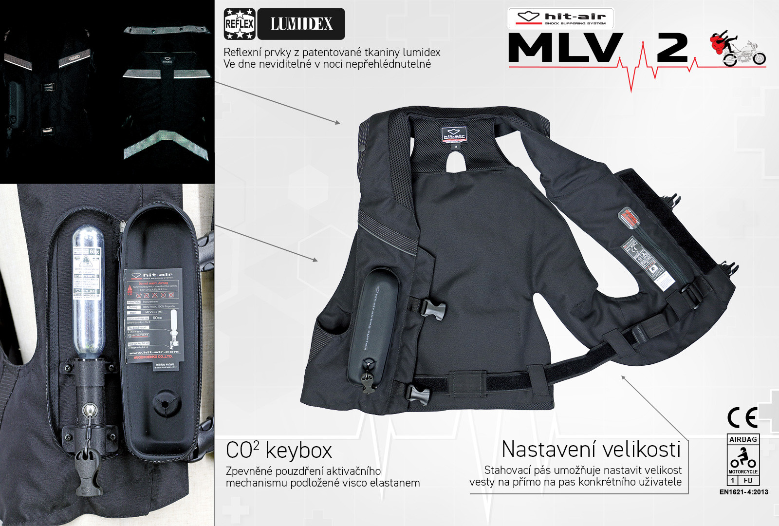 Hit-Air MLV 2 airbag vesta černá