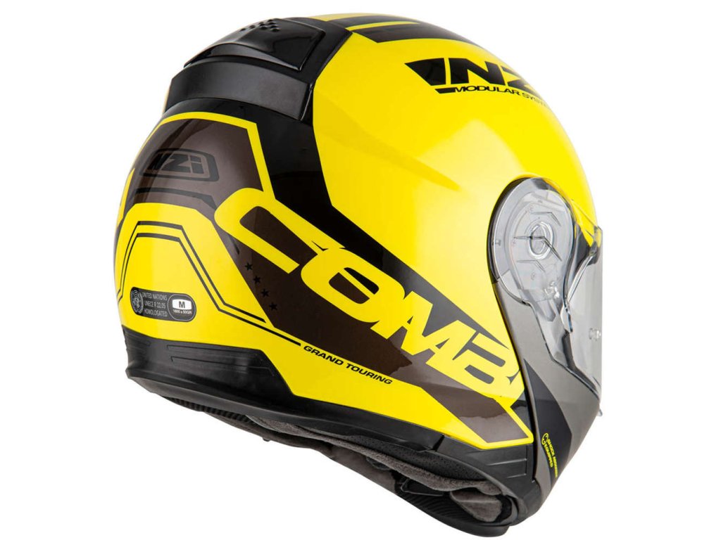 Přilba NZI COMBI 2 DUO SHOCK  YELLOW & BLACK výklopná