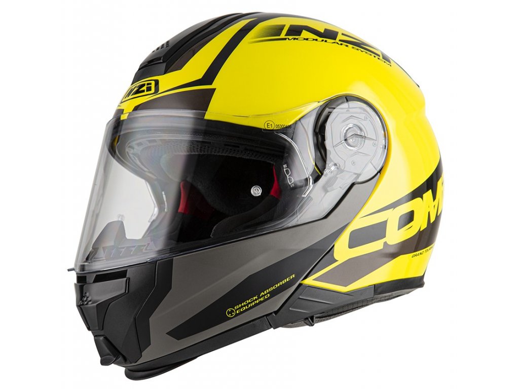 Přilba NZI COMBI 2 DUO SHOCK  YELLOW & BLACK výklopná