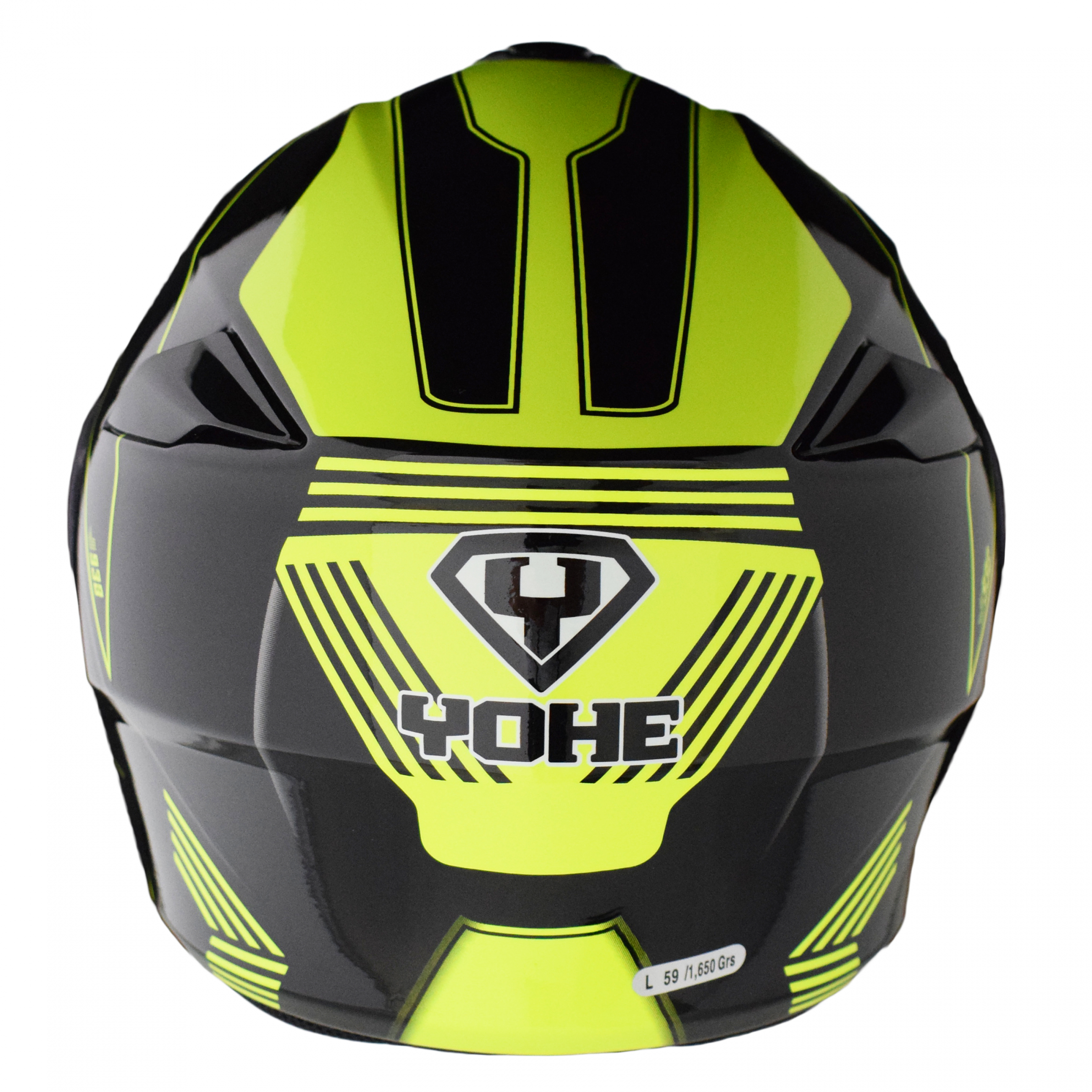 Moto helma Yohe 938 Double Visor Černá/Fluoisor Fluo/černá