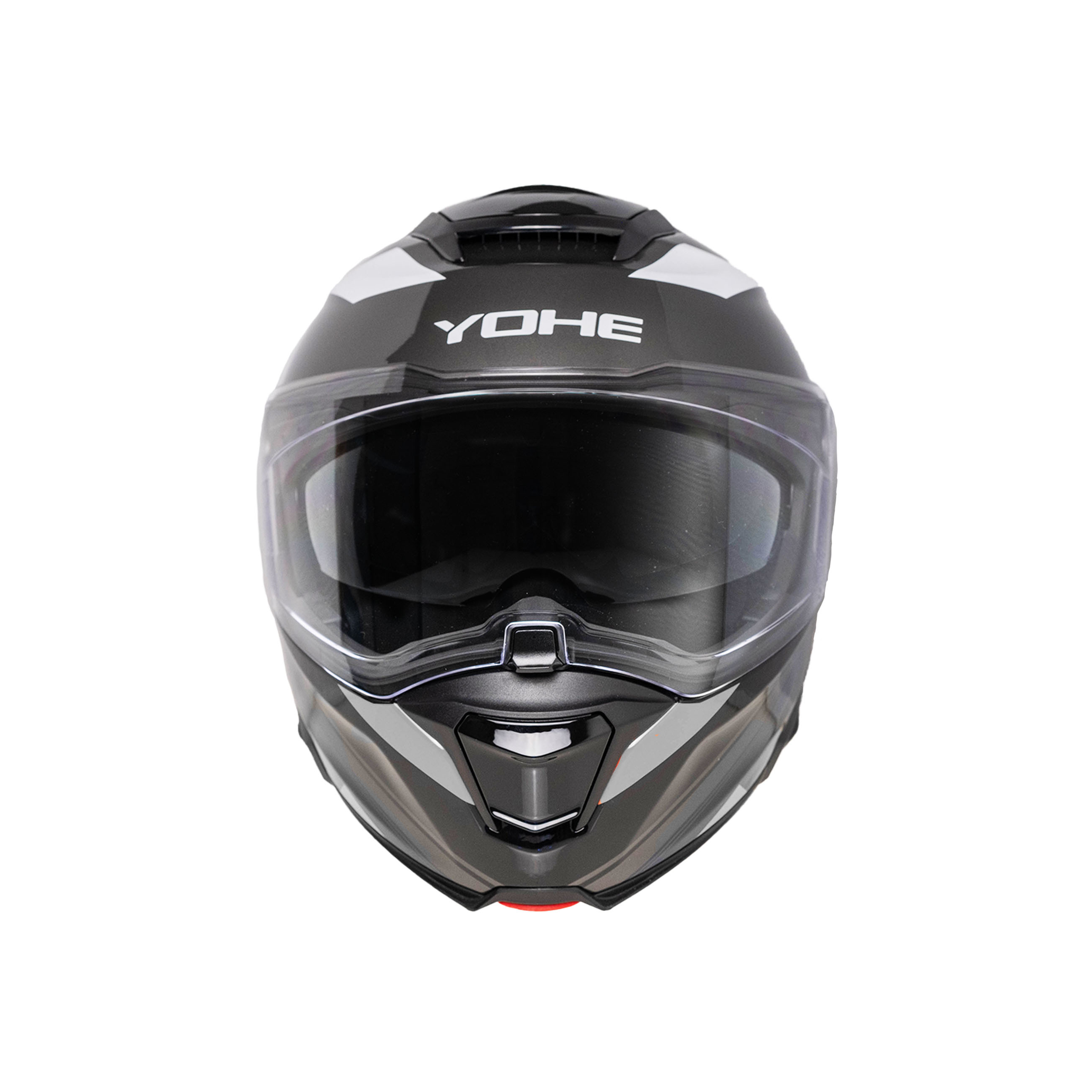 Moto helma výklopná Yohe 937 Double Visor Černá/Šedá